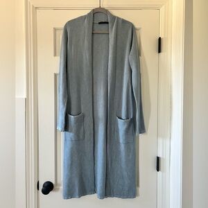 Cyrus Women’s Long Light Blue Knit Cardigan Sweater Size Medium